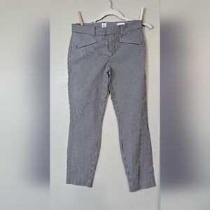 💚Gap Women’s White Stripe Pants Skinny Ankle Size 4🧡💜